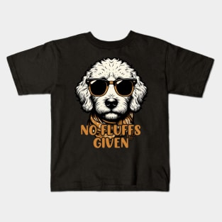 Goldendoodle Labradoodle No Fluffs The Dood Funny Doodle Dog Kids T-Shirt